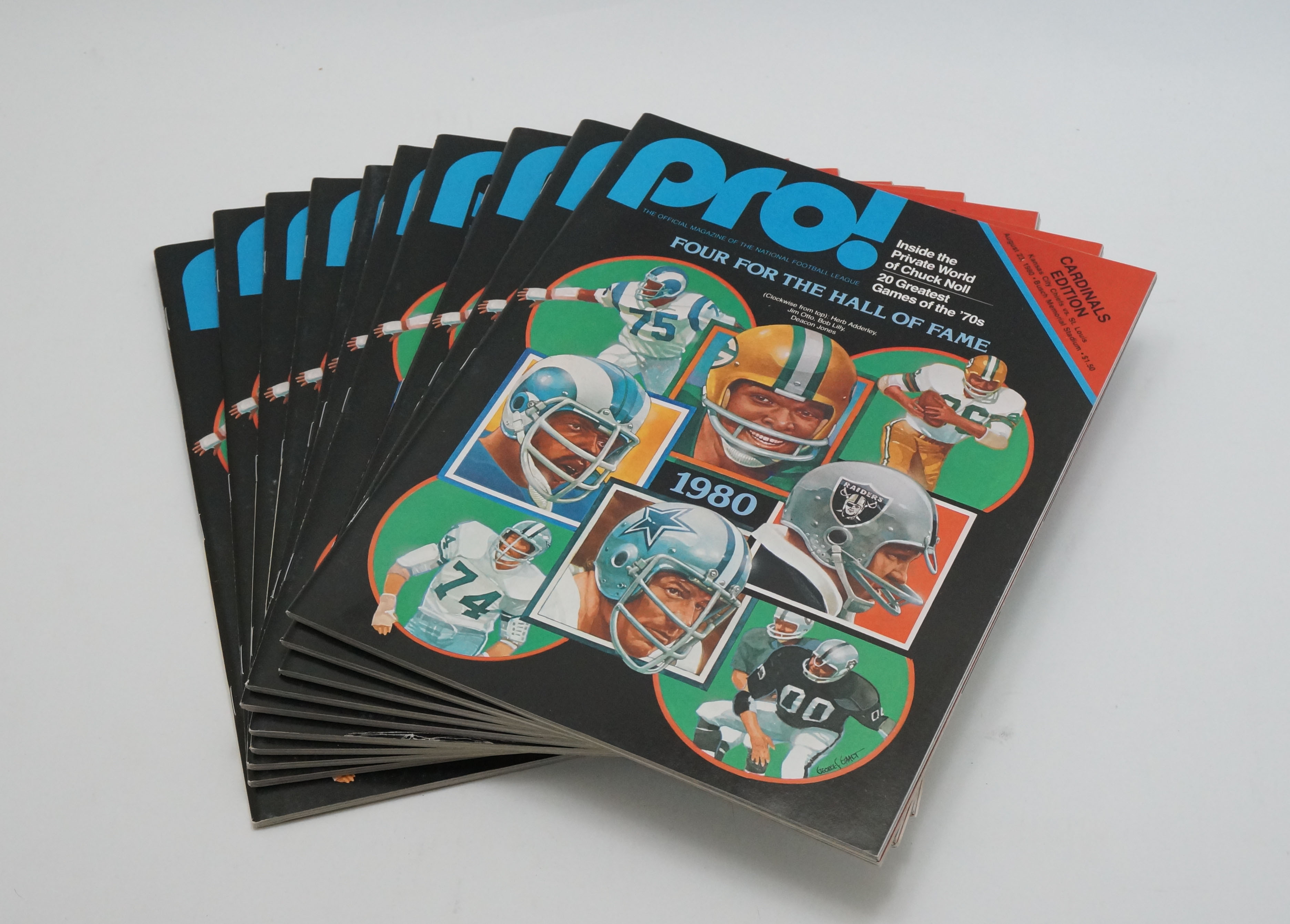 Lot of (10) Aug 23, 1980 Chiefs vs. Cardinals Football Program Pro Magazines | eBay